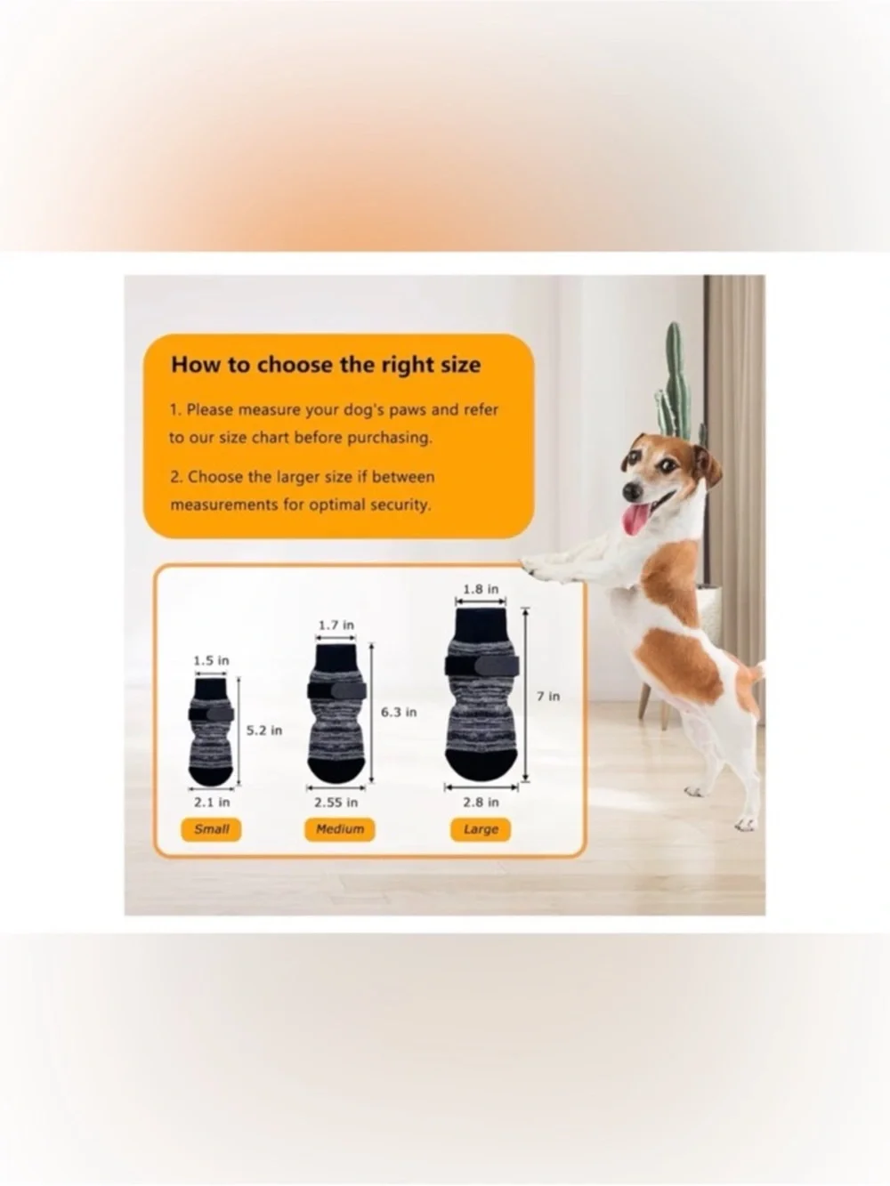 Anti-Slip Socks for Dogs - 4 Pairs